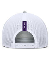 Fanatics Men's Heather Gray/Purple Lsu Tigers Profile Trucker Adjustable Hat