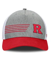 Fanatics Men's Heather Gray/Scarlet Rutgers Scarlet Knights Profile Trucker Adjustable Hat