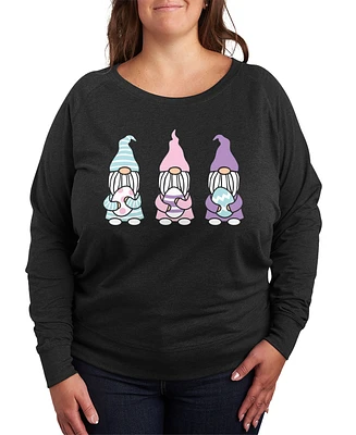 Hybrid Apparel Plus Easter Gnomes Graphic Pullover T-Shirt