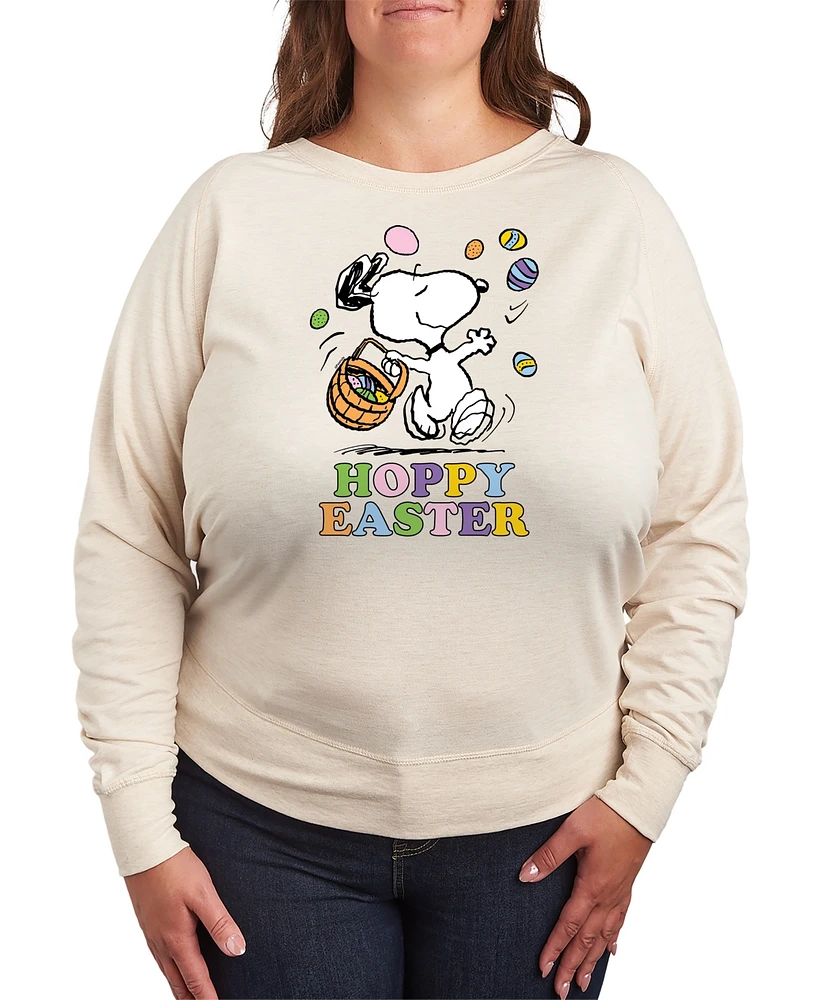 Hybrid Apparel Plus Peanuts Snoopy Hoppy Easter Graphic Pullover T-Shirt