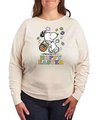 Hybrid Apparel Plus Peanuts Snoopy Hoppy Easter Graphic Pullover T-Shirt