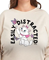 Hybrid Apparel Plus The Aristocats Easily Distracted Graphic Pullover T-Shirt