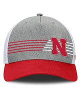 Fanatics Men's Heather Gray/Scarlet Nebraska Huskers Profile Trucker Adjustable Hat