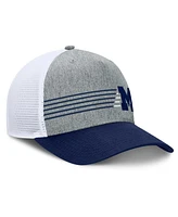 Fanatics Men's Heather Gray/Navy Michigan Wolverines Profile Trucker Adjustable Hat