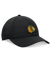 Fanatics Men's Black Chicago Blackhawks Front Office Ripstop Adjustable Hat