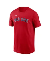 Nike Men's Rafael Devers Red Boston Sox Fuse Name Number T-Shirt
