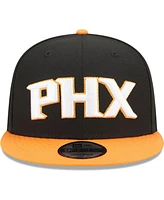 New Era Men's Black/Orange Phoenix Suns Jersey Hook Statement Edition 9FIFTY Snapback Hat