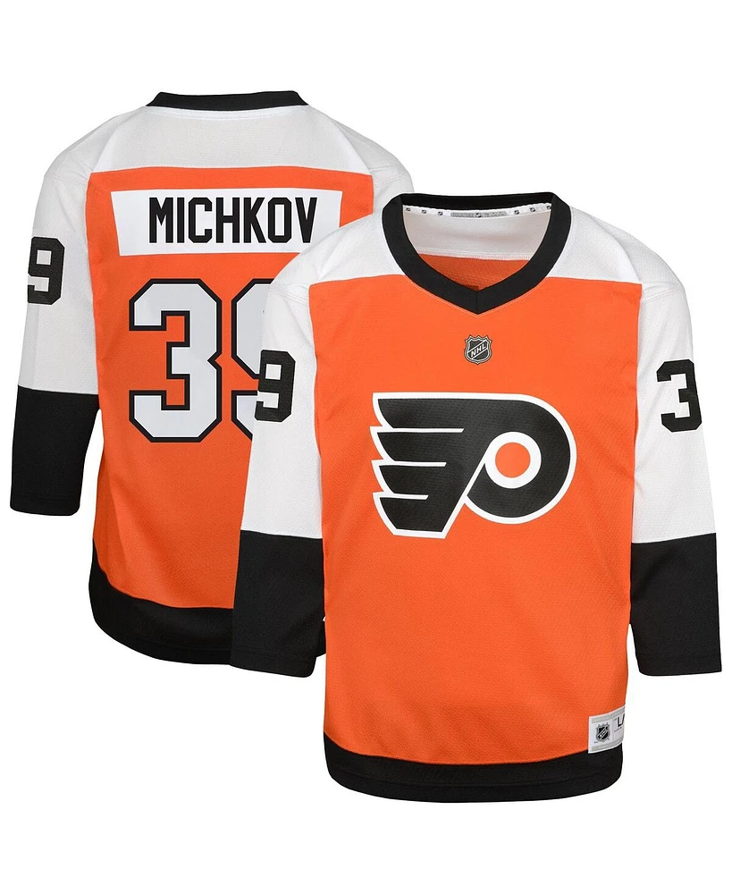 Outerstuff Big Boys and Girls Matvei Michkov Orange Philadelphia Flyers Home Replica Player Jersey