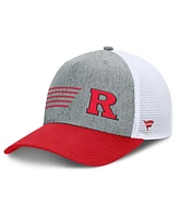 Fanatics Men's Heather Gray/Scarlet Rutgers Scarlet Knights Profile Trucker Adjustable Hat