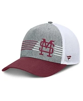 Fanatics Men's Heather Gray/Maroon Mississippi State Bulldogs Profile Trucker Adjustable Hat