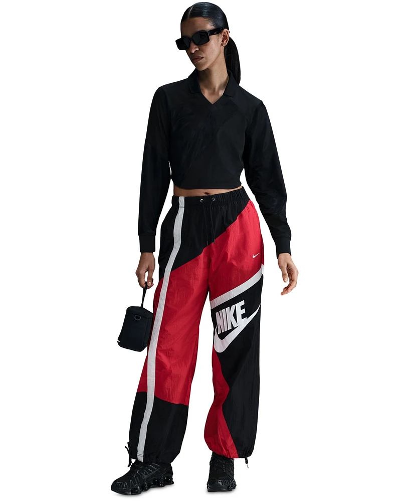 Nike Sportswear Women's Mid-Rise Loose Woven Open-Hem Pants