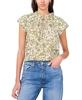 Parker Women's The Rowan Printed Cotton Ruffled Top