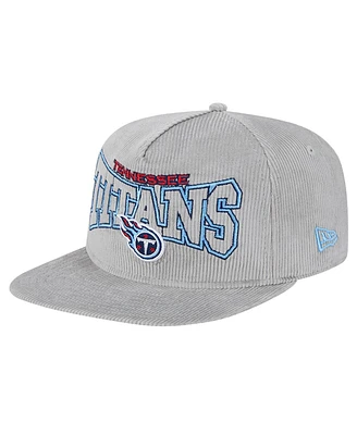 New Era Men's Gray Tennessee Titans Corduroy Golfer Adjustable Hat