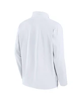 Nike Men's White West Virginia Mountaineers Sideline Coaches Quarter-Zip Jacket