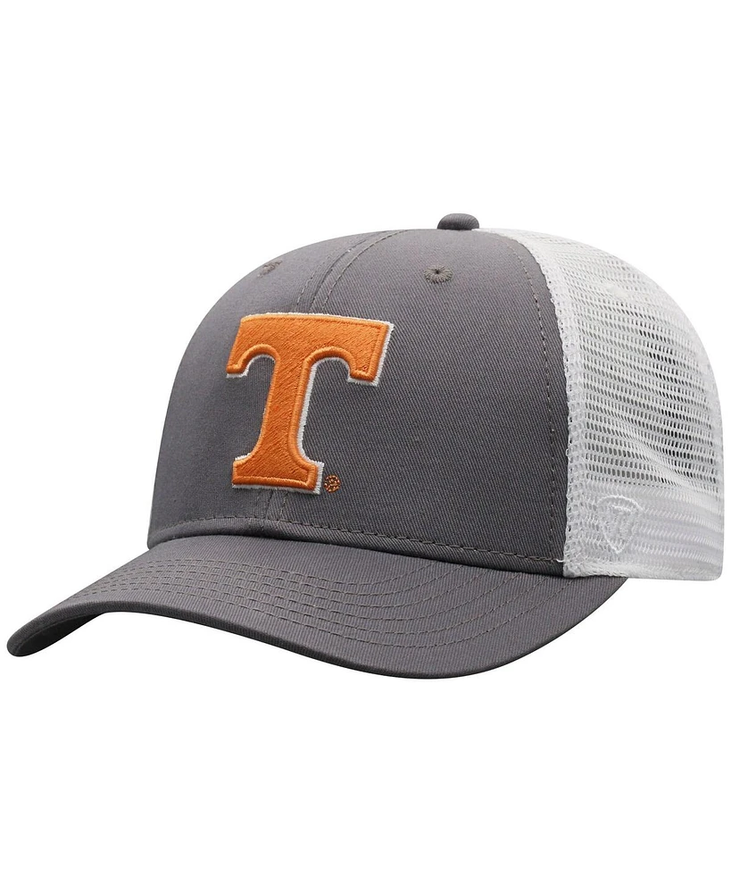 Top of the World Men's Gray/White Tennessee Volunteers Victory Baseline Trucker Adjustable Hat