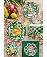 Mackenzie Childs Emerald Check Dinnerware Serveware Collection