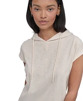 Dkny Sport Women's Roll-Sleeve Hooded Sneaker Dress