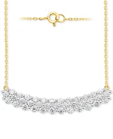 Forever Grown Diamonds Lab Diamond Cluster 18" Necklace (2 ct. t.w.) Sterling Silver or 14k Gold-Plated