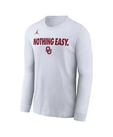 Men's White Oklahoma Sooners 2025 On-Court Bench Long Sleeve T-Shirt