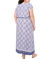 Vince Camuto Plus Printed Faux-Wrap Maxi Dress, Exclusively at Macy's