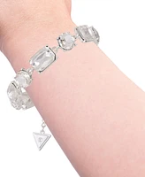 Guess Silver-Tone Mixed Rhinestone Flex Bracelet