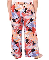 Vince Camuto Women's Tropical-Print Drawstring-Waist Wide-Leg Pants, Xs-3X