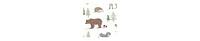 Hudson Baby Baby Boys Hudson Gown, Swaddle Blanket and Cap or Headband, Forest Animals, 0-6 Months