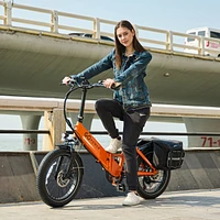 GoPowerBike GoPlus Folding Electric Bike | 20" Fat Tire eBike | 500W Motor, 20mph Top Speed | 45+ Mile Range, 5 Pedal-Assist Levels | Removable B