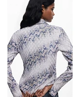 Desigual Women's Snake fluid shirt