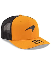New Era Men's Oscar Piastri Orange/Anthracite McLaren F1 Team 2025 Replica 9SEVENTY Stretch-Snap Trucker Hat