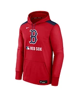 Nike Men's Red Boston Sox Authentic Collection Performance Pullover Hoodie