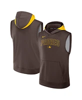 Nike Men's Brown San Diego Padres Authentic Collection Performance Sleeveless Pullover Hoodie