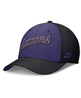 Nike Men's Black/Purple Arizona Diamondbacks Rise Swoosh Performance Flex Hat