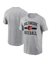 Nike Men's Heather Gray Baltimore Orioles Arched T-Shirt
