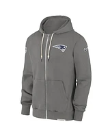 Nike Men's Pewter New England Patriots Player Full-Zip Performance Hoodie