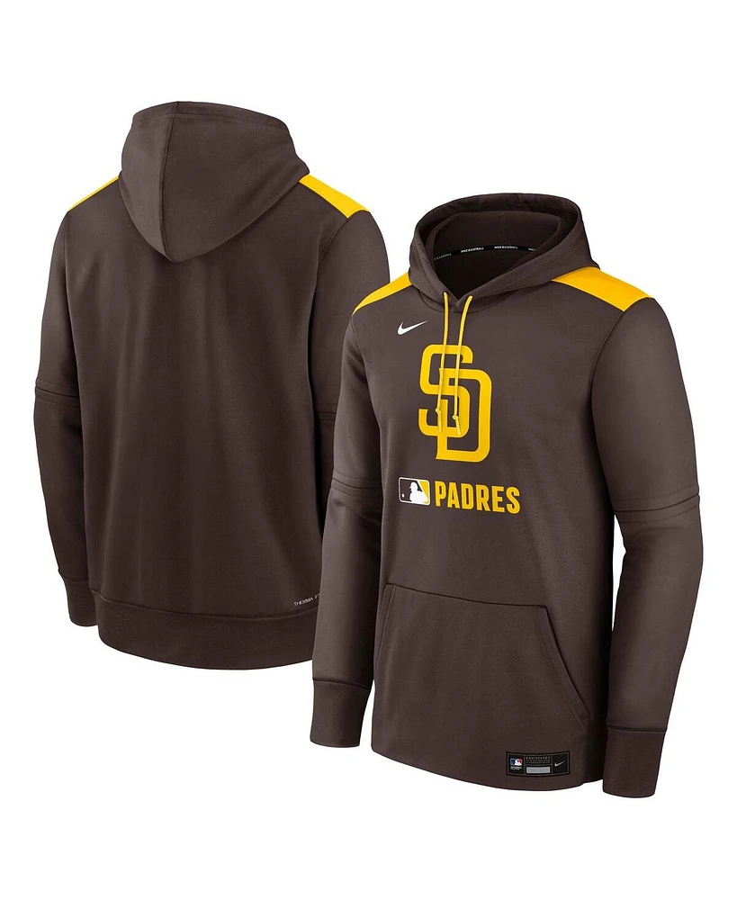 Nike Men's Brown San Diego Padres Authentic Collection Performance Pullover Hoodie