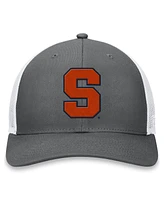 Top of the World Men's Gray/White Syracuse Orange Victory Baseline Trucker Adjustable Hat