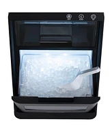 Newair Nugget Ice Maker Countertop, 44 lbs in 24 hours Ice Machine Nugget, Self Cleaning Ice Maker in Black Stainless Steel, Perfect for Home Bar, Kit
