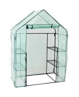 Deluxe Portable Walk-In Greenhouse with 4 Shelves