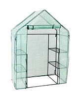 Deluxe Portable Walk-In Greenhouse with 4 Shelves