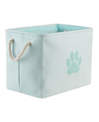 Bone Dry Collapsible Pet Storage Bin with Rope Handles Solid Paw Print