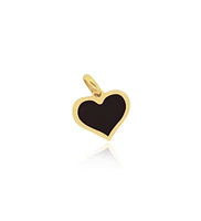 The Lovery Onyx Heart Charm 14K Gold 14 millimeters