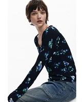 Desigual Women's Fruit sweater with mock neck