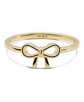 Devata Bow Ring in 14K Gold, Size approx. grams