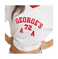 Cotton On Women's V Neck Boxy Crop Graphic Tee