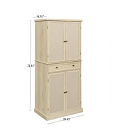 Mondawe 4 Door Cabinet with 1 Drawer, with 4 Adjustable Inner Shelves, Storage Cabinet