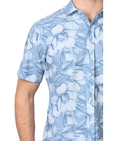 Tailorbyrd Men's Printed Seersucker Short Sleeve Shirt