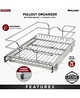 Rev-a-Shelf Pullout Single Basket Cabinet Organizer, 15 x 22, 5WB1-1522CR-1