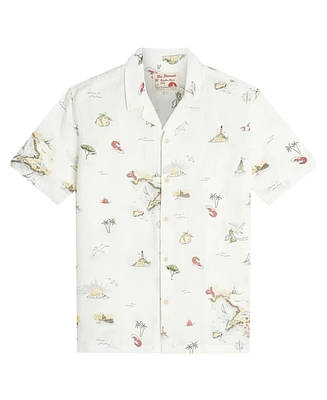 Ben Sherman Men's Brighton To Amalfi Print Short Sleeve Shirt