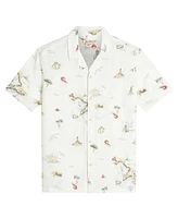 Ben Sherman Men's Brighton To Amalfi Print Short Sleeve Shirt
